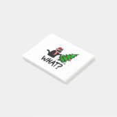 Grappige Zwarte Kat Kadootje dat Kerstboom Omver D Post-it® Notes (Schuin)