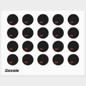 Grappige Zwarte Kat Katachtige Dienstbode  Ronde Sticker (Vel)