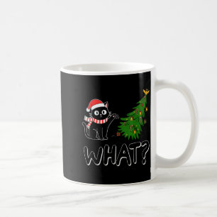 Grappige Zwarte Kat Kerstboom Kerstmis Humor Ca Koffiemok
