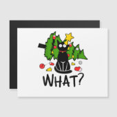 Grappige Zwarte Kat Kerstboom Kerstmis Santa Humor (Voorkant / Achterkant)
