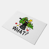 Grappige Zwarte Kat Kerstboom Kerstmis Santa Humor Deurmat (Schuin)