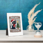 Grappige Zwarte Kat Kerstmis Beste Sint, Ik Kan He Fotoplaat (Zijkant)