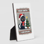 Grappige Zwarte Kat Kerstmis Beste Sint, Ik Kan He Fotoplaat (Zijkant)