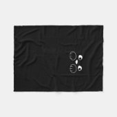Grappige Zwarte Kat Kit-Thee Grafisch Fleece Deken (Voorkant (Horizontaal))