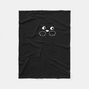 Grappige Zwarte Kat Kit-Thee Grafisch Fleece Deken