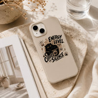 Grappige Zwarte Kat Koffie iPhone 15 Hoesje