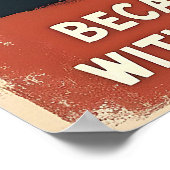 Grappige zwarte kat koffie kunst poster (Hoek)