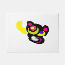 Grappige zwarte kat kunst