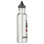 Grappige zwarte kat kunst het is prima ik ben prim waterfles (Links)