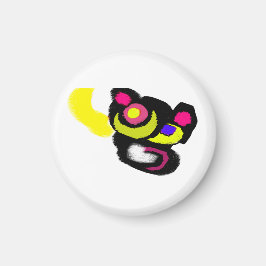 Grappige Zwarte Kat kunst Magneet