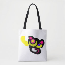 Grappige Zwarte Kat kunst Tote Bag