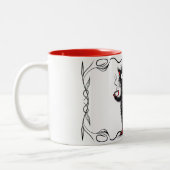Grappige Zwarte Kat Mok | Whimsisch Koffieliefhebb (Links)