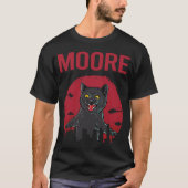Grappige zwarte kat Moore T-shirt (Voorkant)