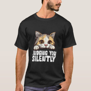 Grappige zwarte kat OORDELEN U STIL Liefde Sarcast T-shirt