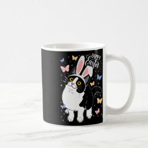 Grappige zwarte kat paasei Happy Easter Bunny Tuxe Koffiemok