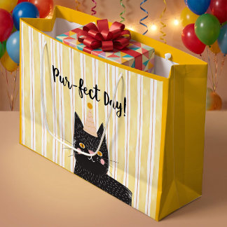 Grappige Zwarte Kat Perfecte Dag Groot Cadeauzakje