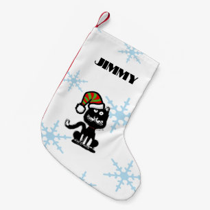 Grappige Zwarte Kat Persoonlijke Feestdagen Kleine Kerstsok