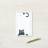 Grappige zwarte kat Post-It-notities Post-it® Notes (Op bureau)