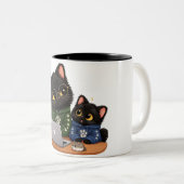 Grappige Zwarte Kat Programmeur Cadeauwinkel Mok (Voorkant rechts)