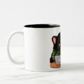 Grappige Zwarte Kat Programmeur Cadeauwinkel Mok (Links)