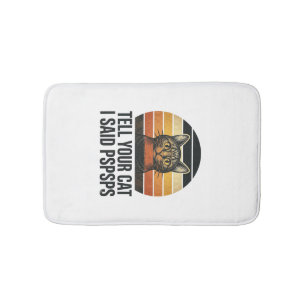 Grappige Zwarte Kat Pspsps Vintage Zonsondergang D Badmat