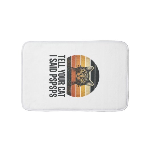 Grappige Zwarte Kat Pspsps Vintage Zonsondergang D Badmat (Voorkant)