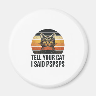 Grappige Zwarte Kat Pspsps Vintage Zonsondergang D Magneet