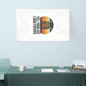 Grappige Zwarte Kat Pspsps Vintage Zonsondergang D Spandoek (Beurs)