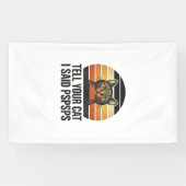 Grappige Zwarte Kat Pspsps Vintage Zonsondergang D Spandoek (Horizontaal)