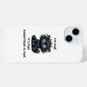 grappige zwarte kat telefoonhoes Case-Mate iPhone case (Achterkant (horizontaal))