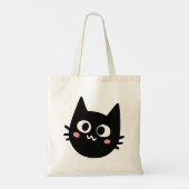 Grappige Zwarte Kat Tote Bag (Achterkant)