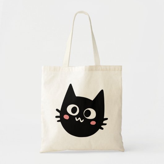 Grappige Zwarte Kat Tote Bag (Voorkant)