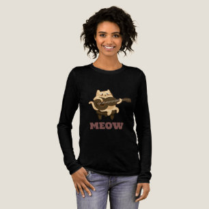 Grappige Zwarte Kat Vader - Geschenk voor Gitarist Tri-Blend Shirt