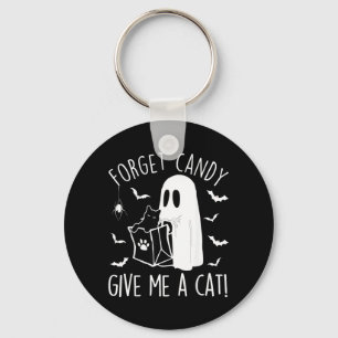Grappige Zwarte Kat Vergeet Snoep Geef Een Kattenl Sleutelhanger