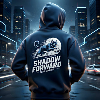 Grappige Zwarte Kat Voetbal - Elite Voetbal Fans Hoodie