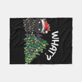 Grappige Zwarte Kat Wat Kerstboom Grappige Kattenl Fleece Deken (Voorkant (Horizontaal))