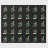 Grappige Zwarte Kat Wat Xmas Kerstboom Cadeaupapier (Vlak)