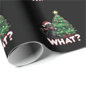 Grappige Zwarte Kat Wat Xmas Kerstboom Cadeaupapier (Rol Hoek)