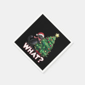 Grappige Zwarte Kat Wat Xmas Kerstboom Servet (Hoek)