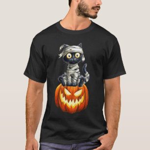 Grappige Zwarte Kat Zombie Verschrikkelijke Hallow T-shirt