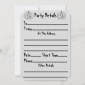 grappige zwarte kattehalloween - feest kaart (Achterkant)