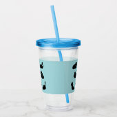 Grappige zwarte katten acryl drinkbeker (Links)