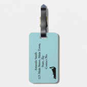 Grappige zwarte katten bagagelabel (Achterkant verticaal)