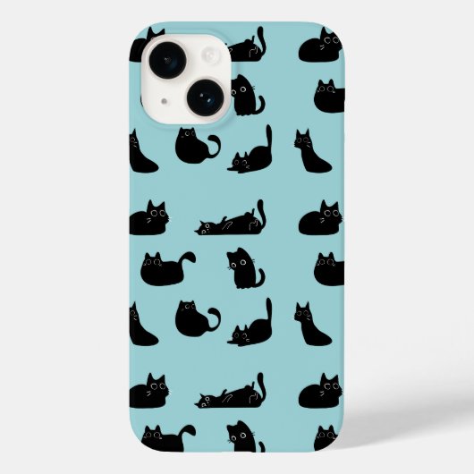 Grappige zwarte katten Case-Mate iPhone case (Achterkant)