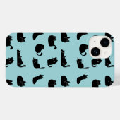 Grappige zwarte katten Case-Mate iPhone case (Achterkant (horizontaal))