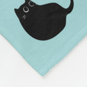 Grappige zwarte katten fleece deken (Hoek)