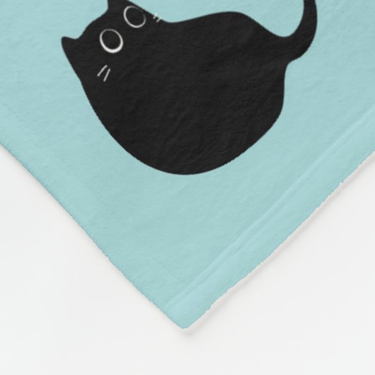 Grappige zwarte katten fleece deken (Hoek)