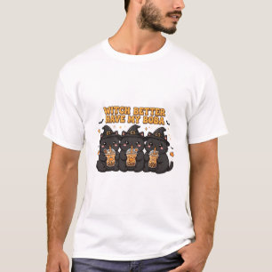 Grappige Zwarte Katten Grafische T-Shirt - Mooie C