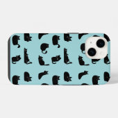 Grappige Zwarte Katten iPhone Hoesje (Achterkant horizontaal)