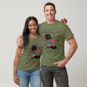 Grappige Zwarte Katten Kerst  T-shirt (Unisex)
